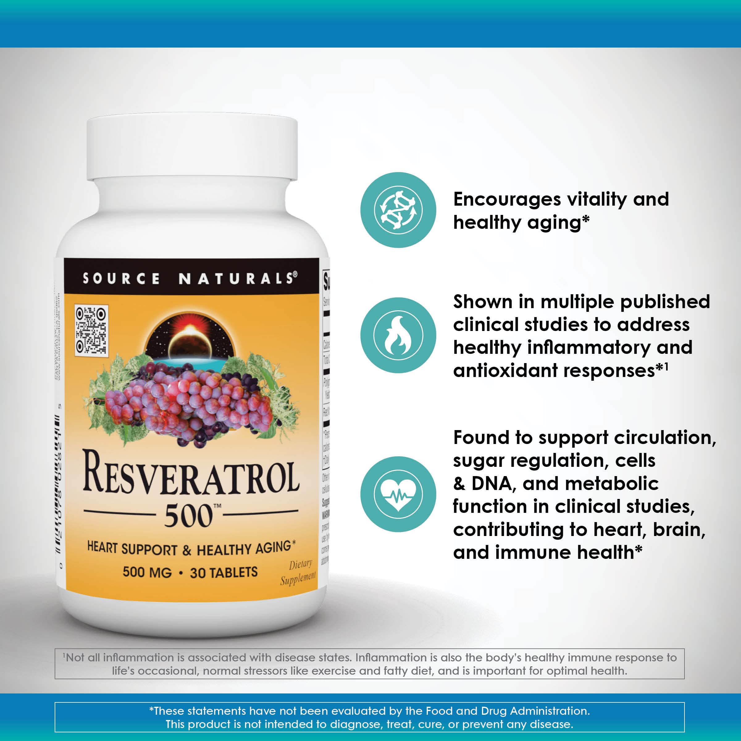 Foto 7 | Supplement Source Naturals Resveratrol 550 500 Mg - 30 Tabletas - Venta Internacional.