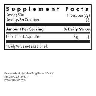 Foto 3 | Suplemento L-ornitina-l-aspartato Del Grupo De Investigación De Alergias 3000 Mg - Venta Internacional.