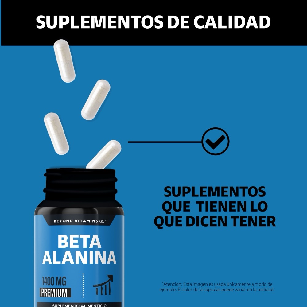 Foto 5 pulgar | Beta Alanina 1400 mg Beyond Vitamins 60 Cápsulas