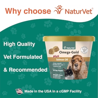 Foto 4 | Suplemento Naturvet Omega-gold Plus De Aceite De Salmón Para 90 Comprimidos Masticables - Venta Internacional.