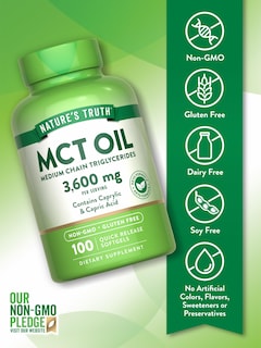 Foto 3 | Suplemento Nature's Truth Mct Oil 100 Cápsulas Blandas Cetogénicas - Venta Internacional.