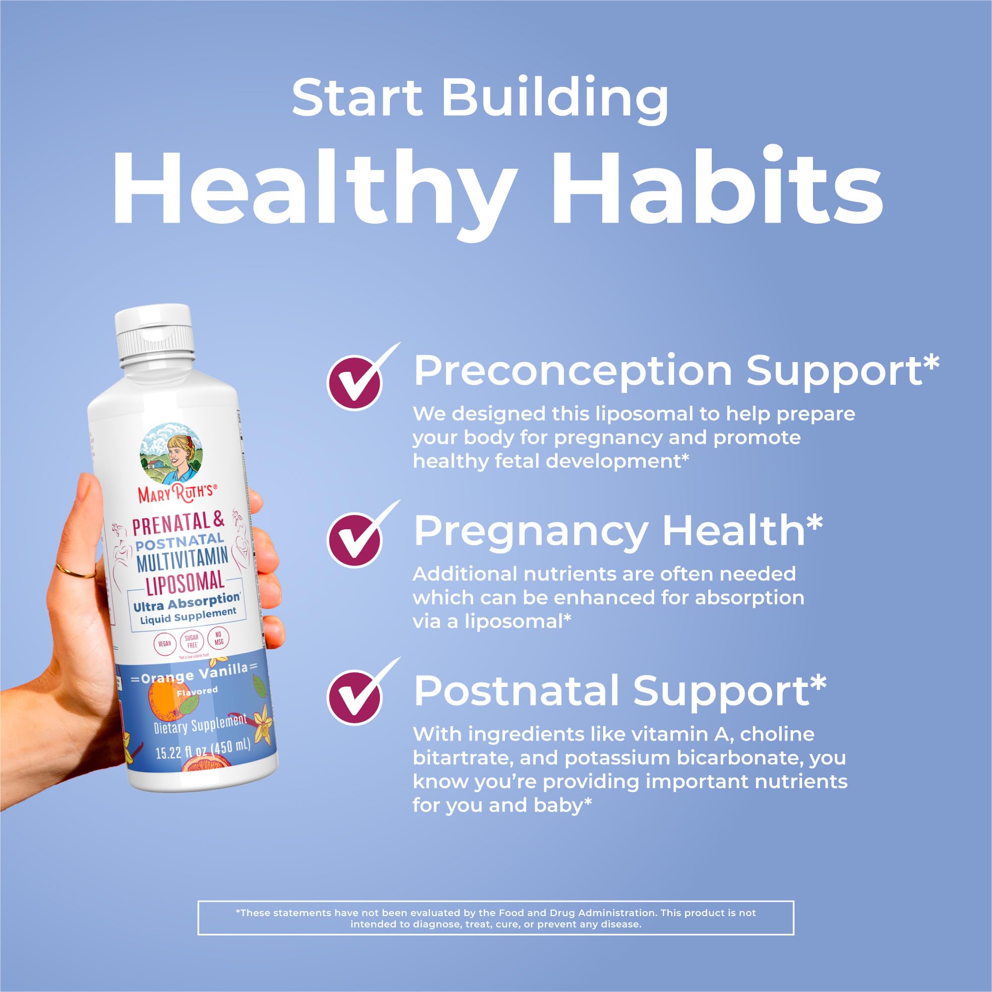 Foto 2 | Multivitamínico Prenatal Y Posnatal Maryruth Organics - Venta Internacional.