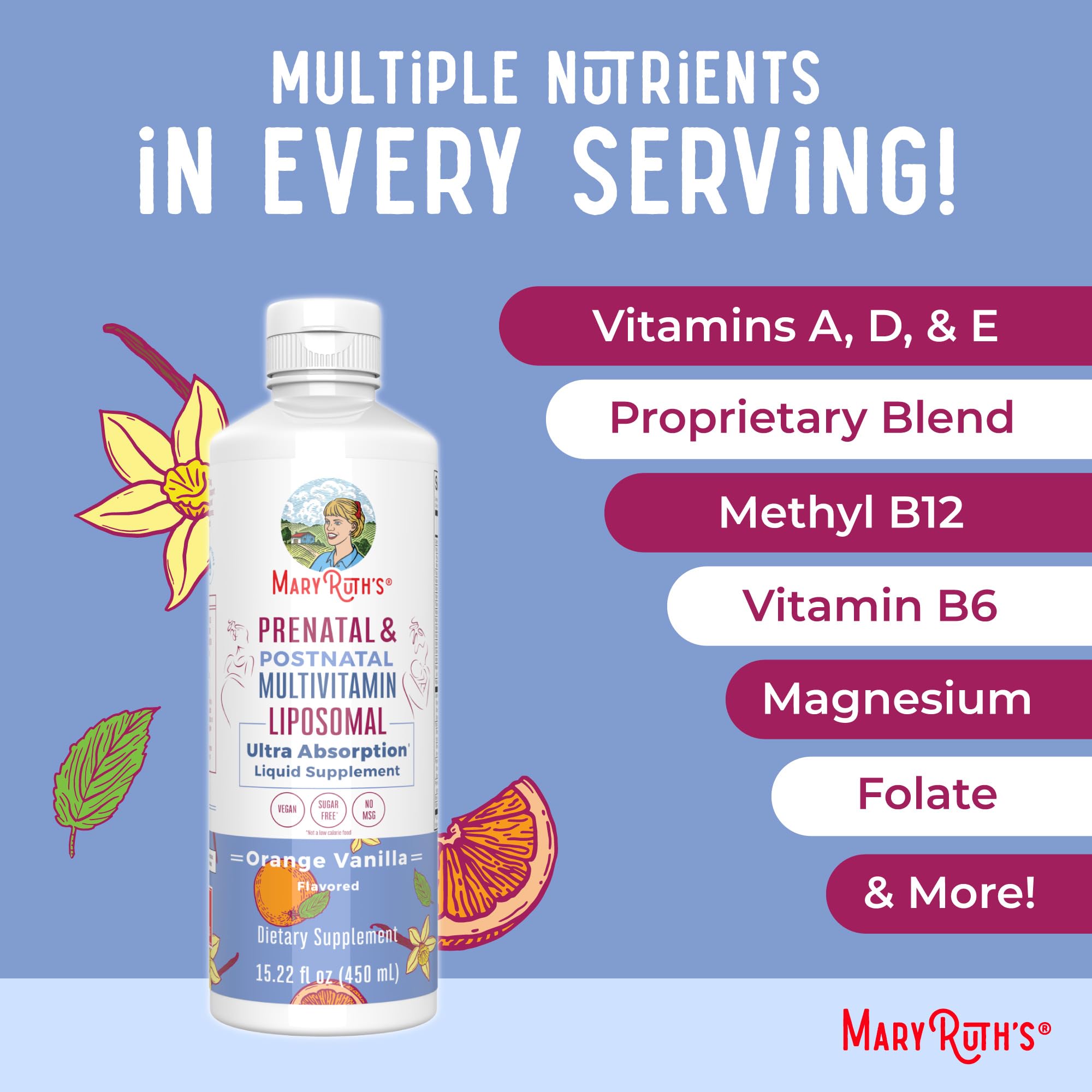 Foto 8 pulgar | Multivitamínico Prenatal Y Posnatal Maryruth Organics - Venta Internacional.