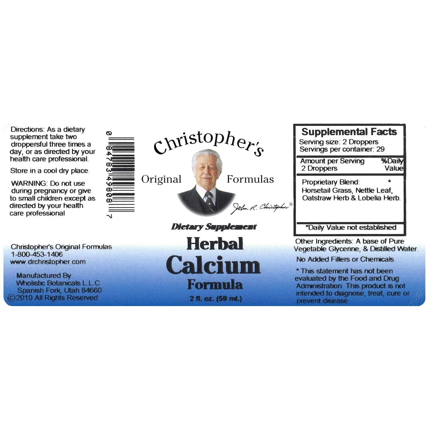 Foto 3 pulgar | Extracto De Calcio A Base De Hierbas Christopher's Original 60 Ml - Venta Internacional.