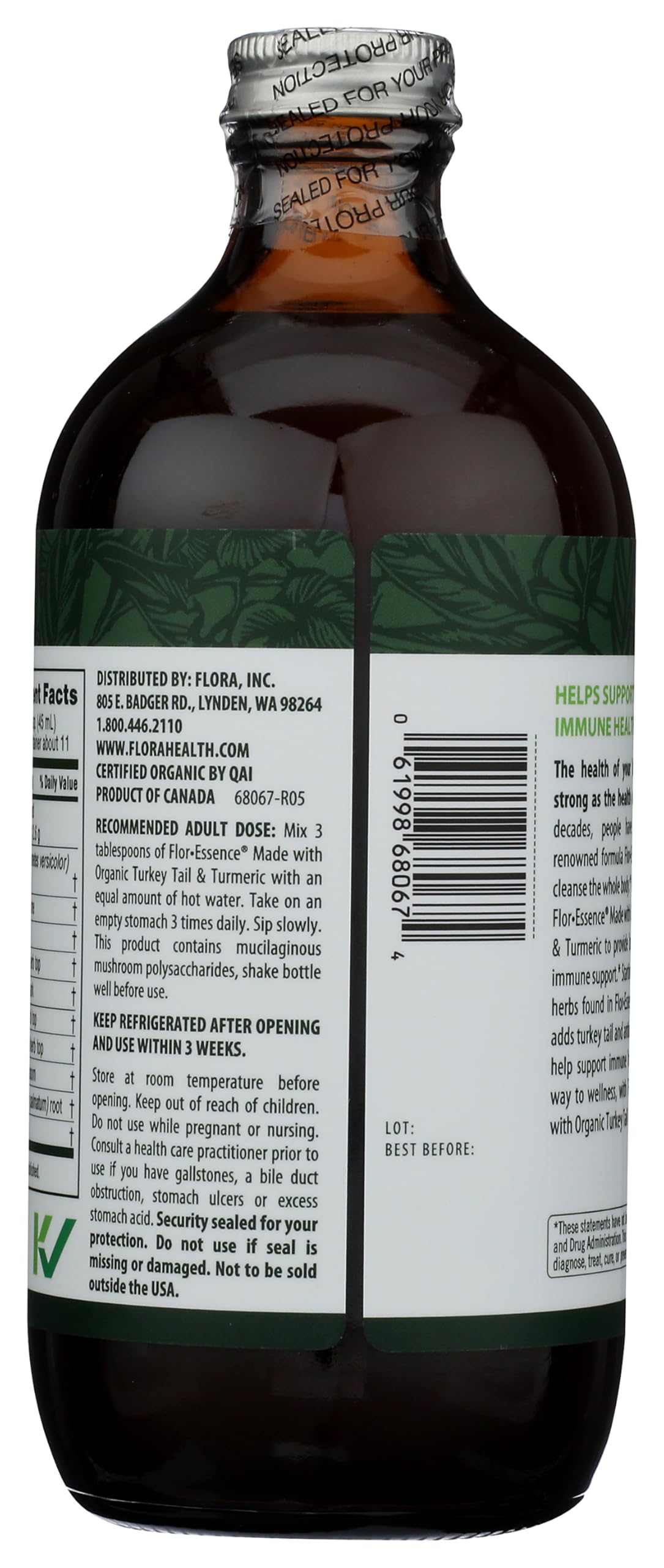 Foto 5 pulgar | Suplemento Flora Health Flor-essence Con Cola De Pavo Y Cúrcuma - Venta Internacional.