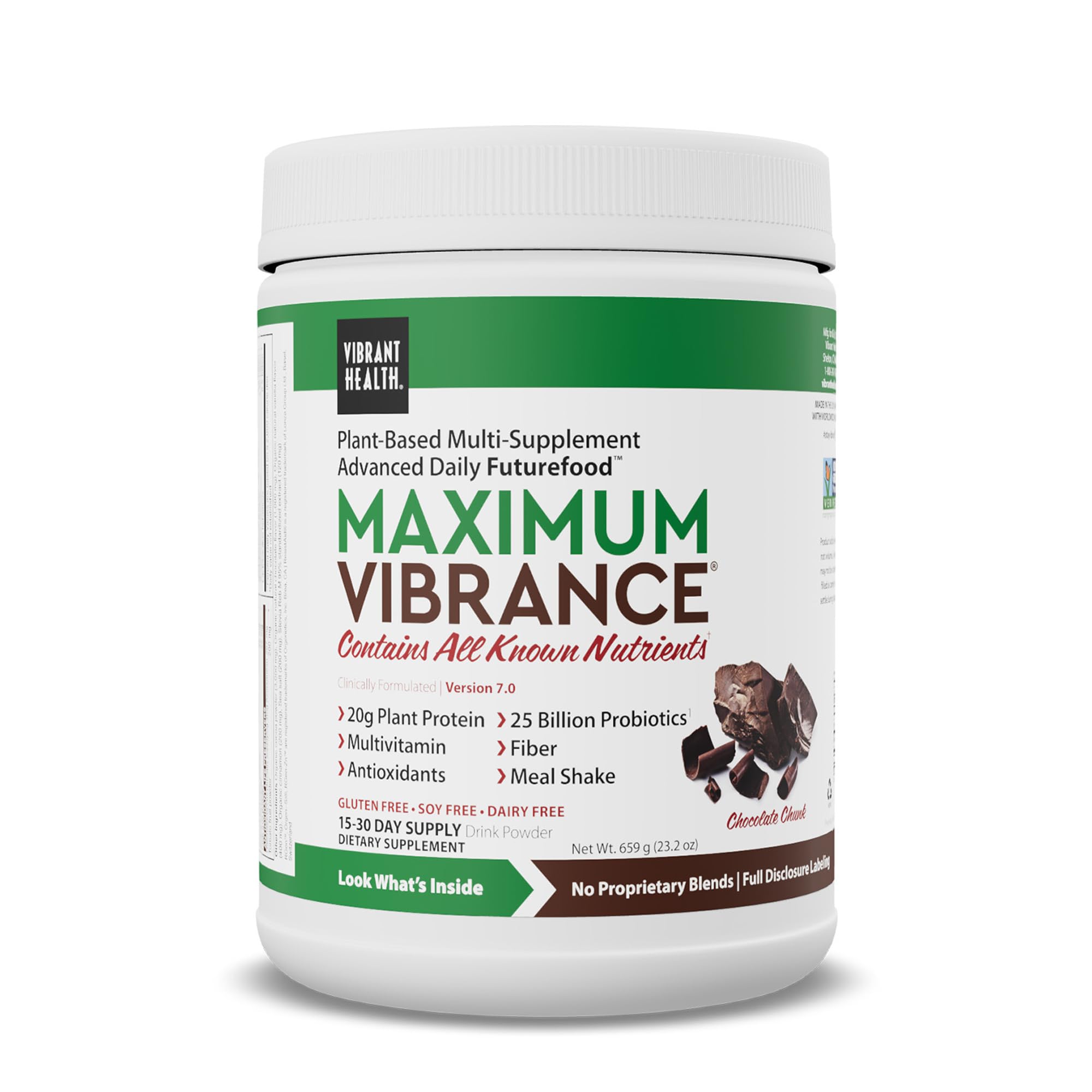 Foto 2 pulgar | Batido Vegano Vibrant Health Maximum Vibrance Chocolate - Venta Internacional.