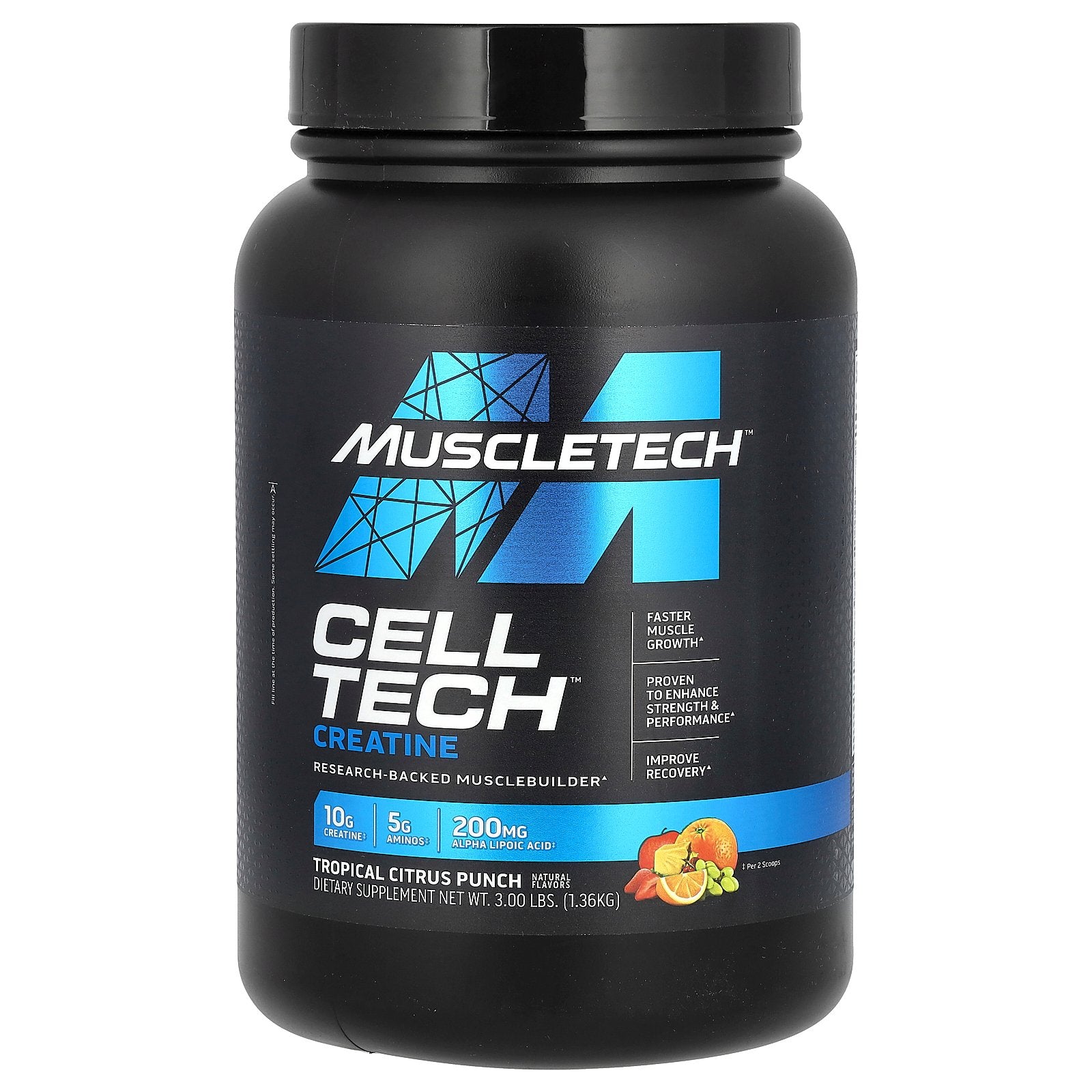 Suplemento Muscletech Cell-tech Creatina Tropical Citrus 1 36 Kg - Venta Internacional.
