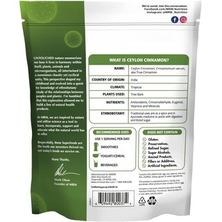 Foto 2 | Canela En Polvo Mrm Nutrition Organic Ceylon Vegan 113 Porciones - Venta Internacional.