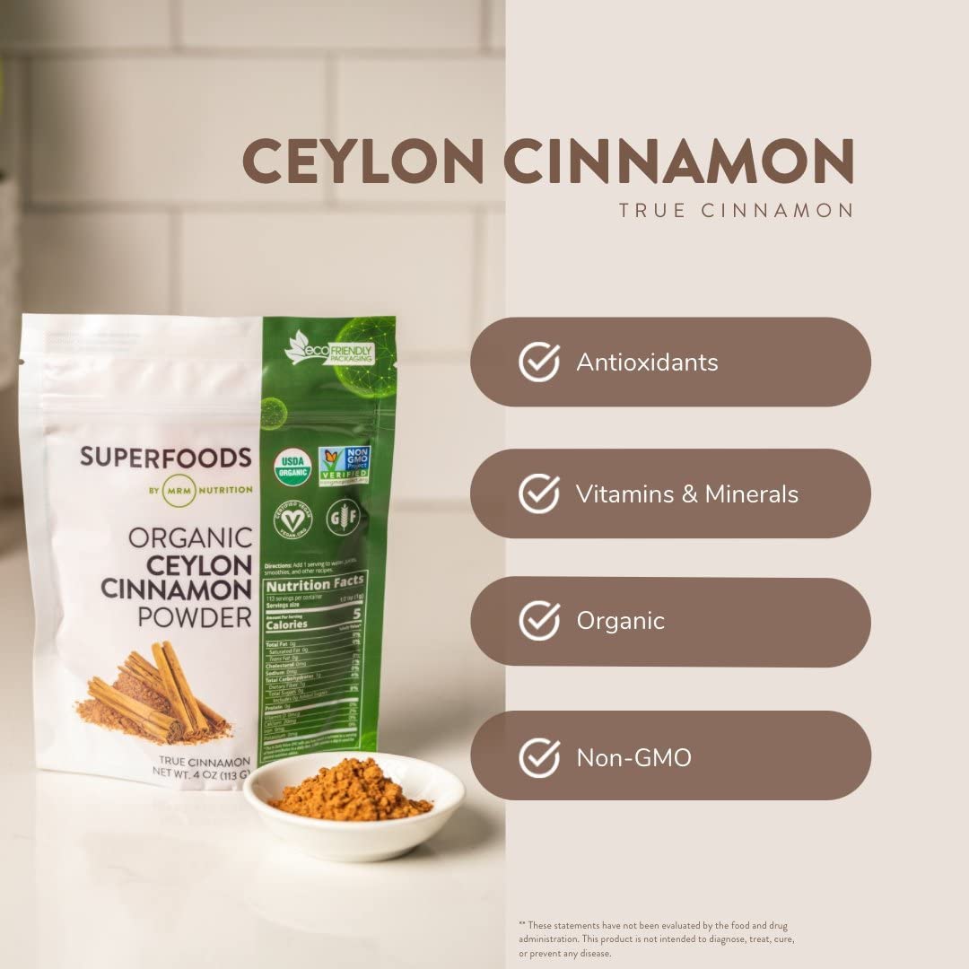 Foto 4 pulgar | Canela En Polvo Mrm Nutrition Organic Ceylon Vegan 113 Porciones - Venta Internacional.