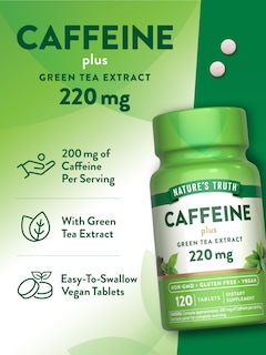 Foto 5 | Píldoras De Cafeína Nature's Truth 220 Mg 120 Tabletas Con Té Verde - Venta Internacional.