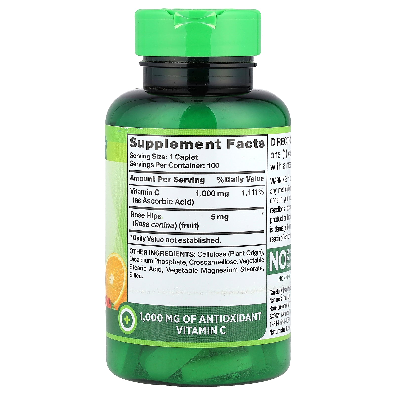 Foto 3 pulgar | Complemente La Vitamina C De Nature's Truth Con Escaramujo Silvestre  100 Cápsulas - Venta Internacional.