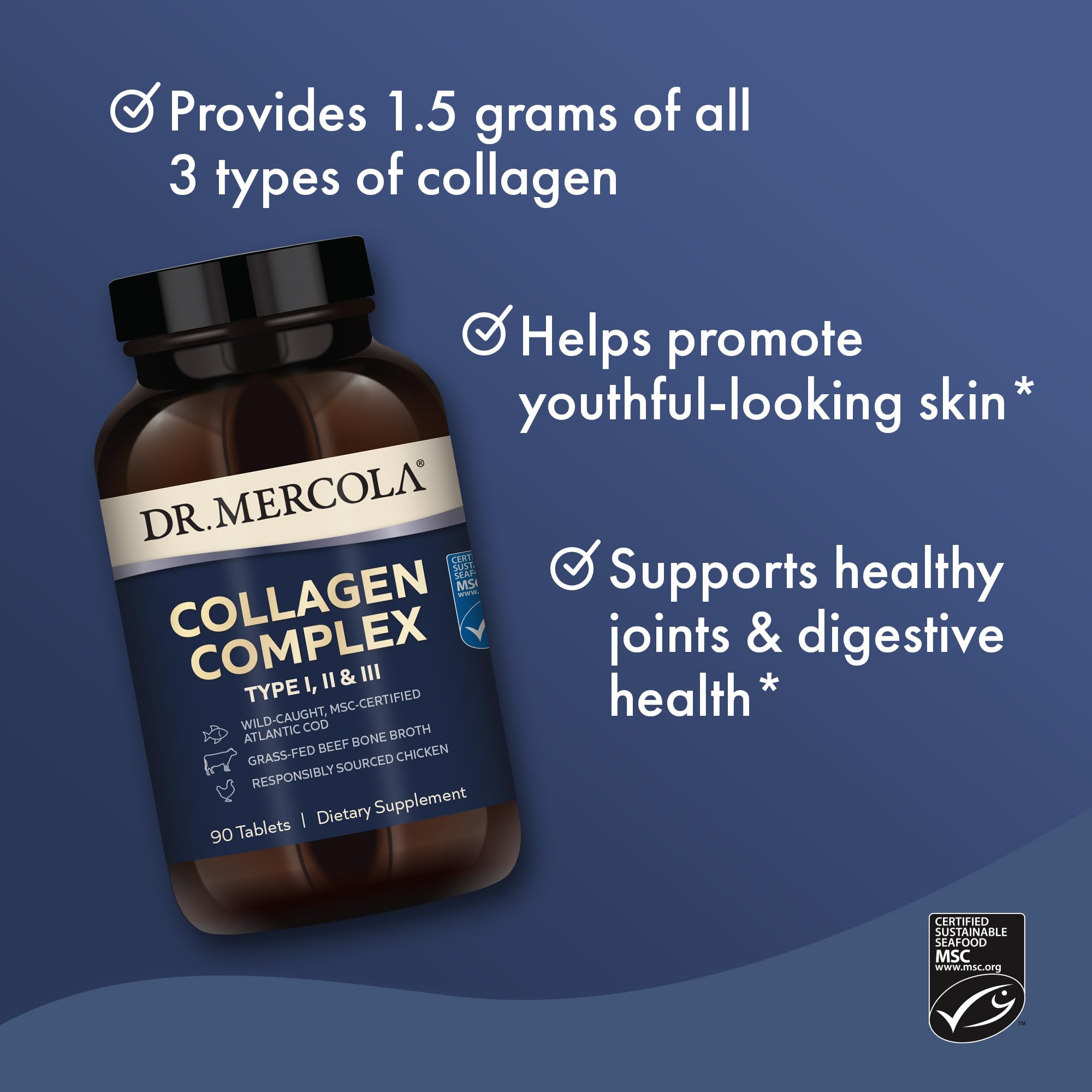 Foto 5 pulgar | Suplemento Dr. Mercola Collagen Complex 90 Comprimidos - Venta Internacional.
