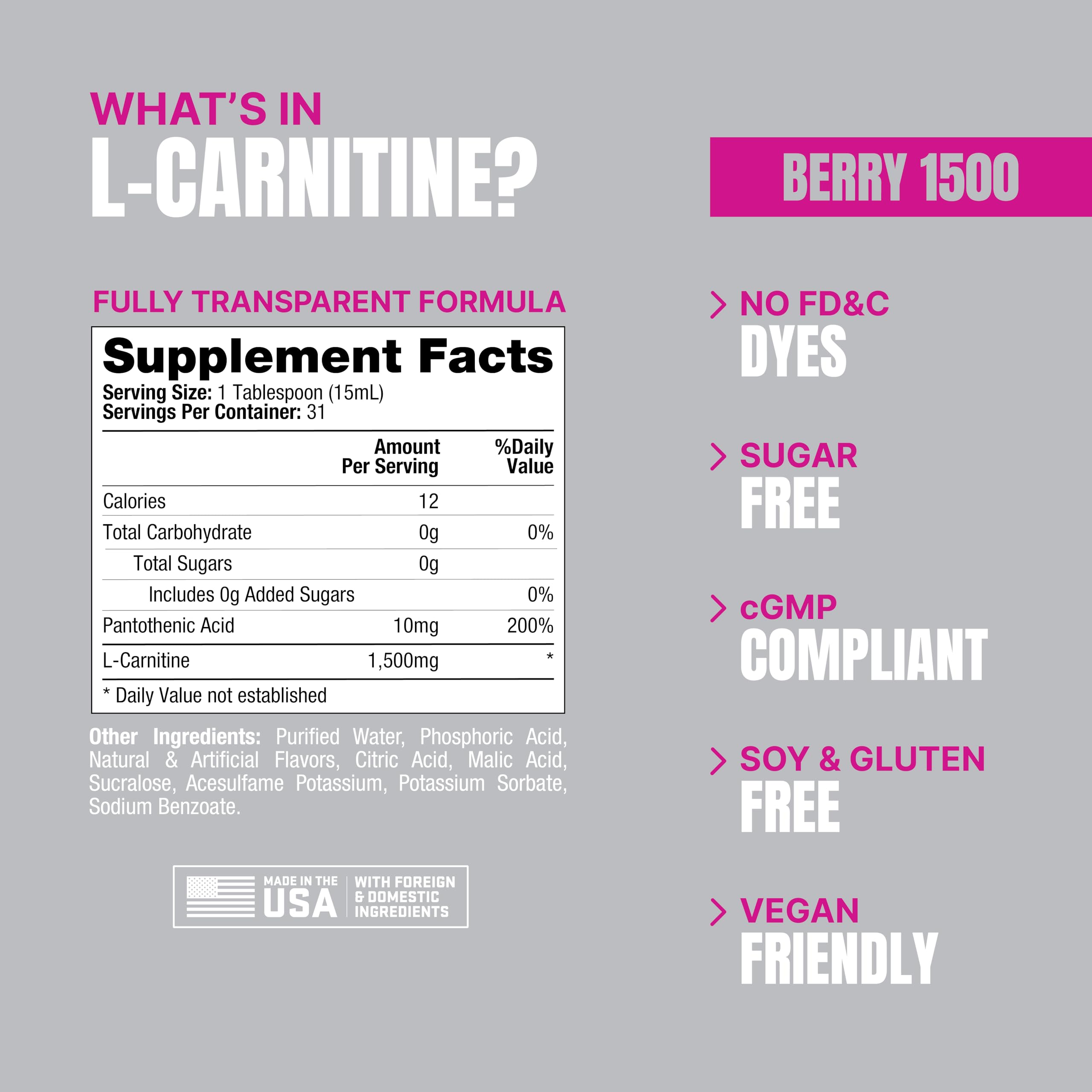 Foto 6 | Bebida Deportiva Prosupps  Estimulante De L-carnitina  1500 Ml  31 Porciones - Venta Internacional.