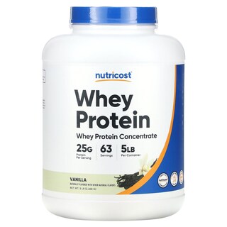 Foto 1 | Proteína En Polvo Nutricost Concentrado De Proteína De Suero De Leche De Vainilla 2.268 Kg - Venta Internacional.
