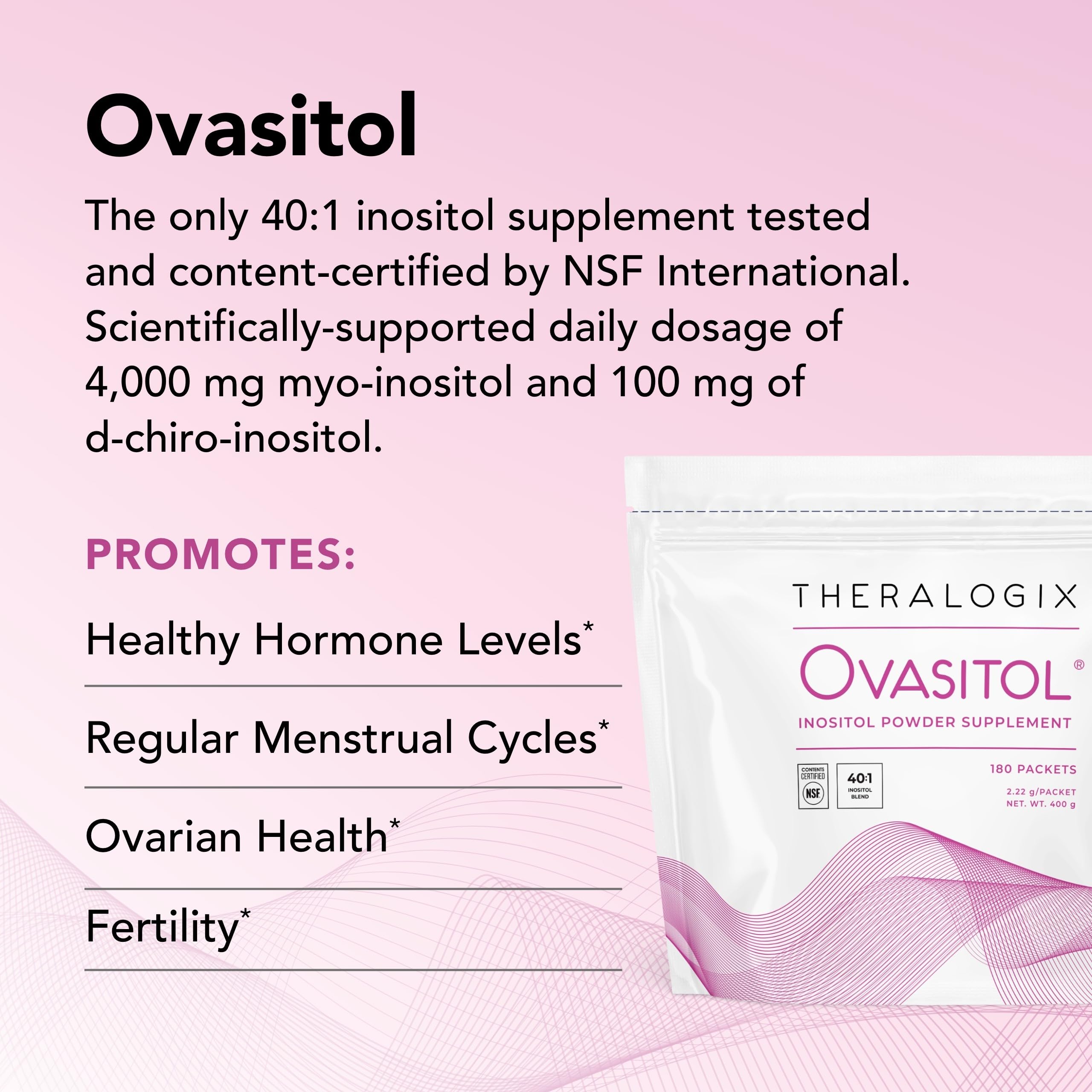 Foto 4 | Suplemento Theralogix Ovasitol En Polvo Con Suministro De 90 Días - Venta Internacional.