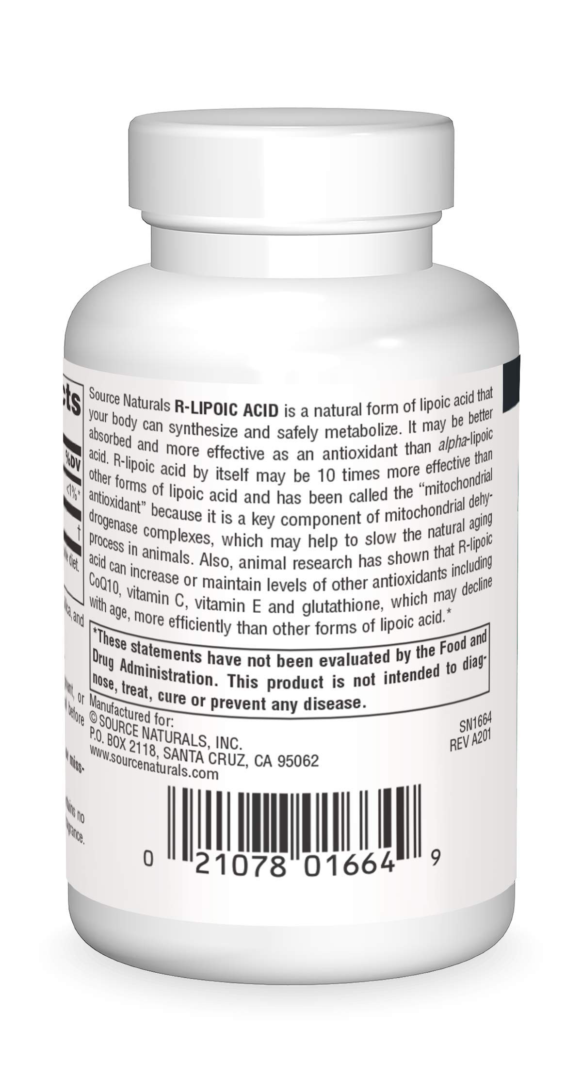 Foto 3 pulgar | Supplement Source Naturals Ácido R-lipoico 100 Mg - 60 Comprimidos - Venta Internacional.