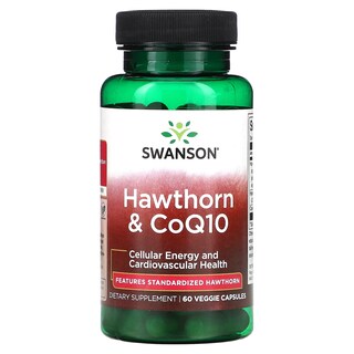 Foto 1 | Suplemento Swanson Hawthorn & Coq10 60 Cápsulas Vegetarianas - Venta Internacional.