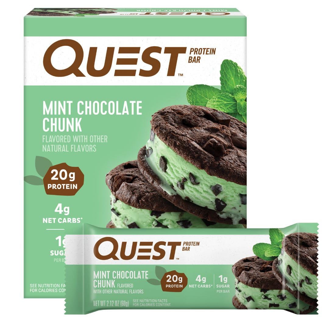 Foto 2 pulgar | Protein Bars Quest Nutrition En Trozos De Chocolate Con Menta  4 X 20 G - Venta Internacional.