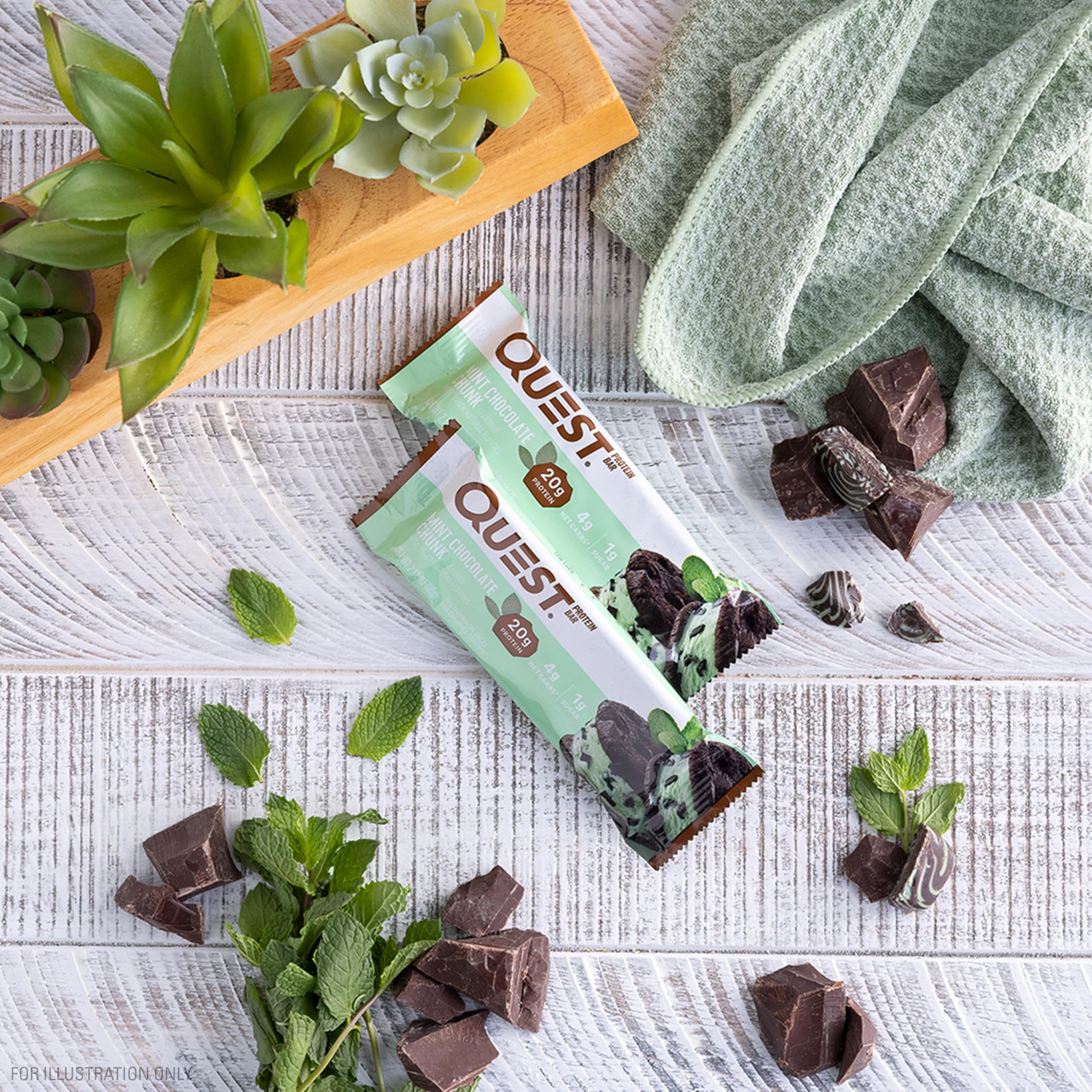 Foto 6 pulgar | Protein Bars Quest Nutrition En Trozos De Chocolate Con Menta  4 X 20 G - Venta Internacional.