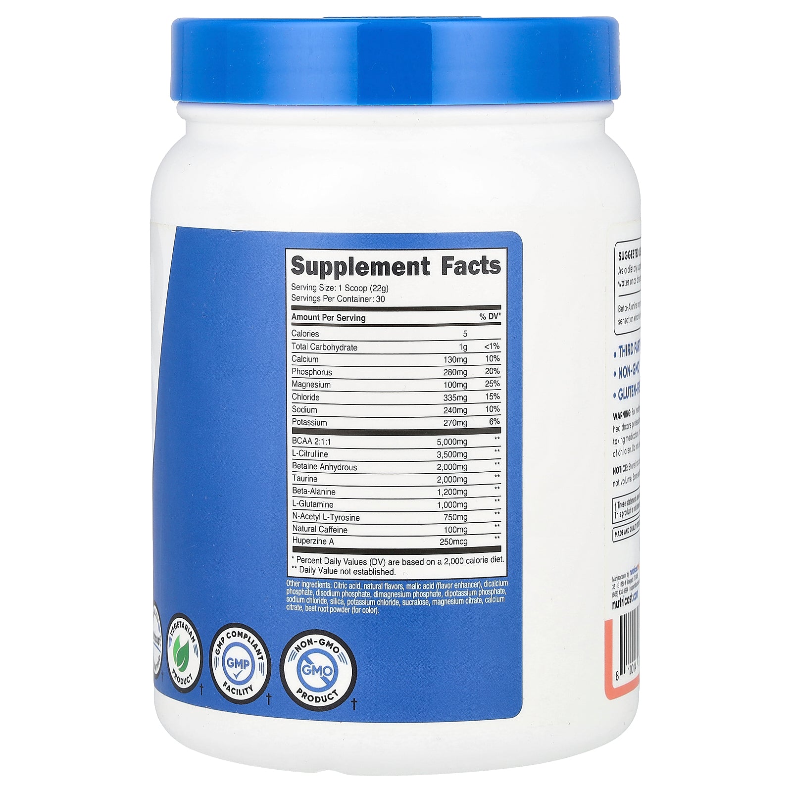 Foto 3 pulgar | Suplemento Nutricost Performance Intra-workout Complex 295.5 G - Venta Internacional.