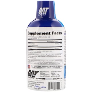 Foto 2 | Suplemento Líquido De L-carnitina Gat Sport 1500 Mg 32 Porciones - Venta Internacional.
