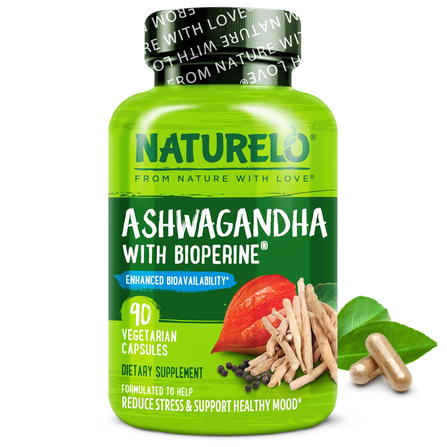 Foto 2 pulgar | Suplemento Naturelo De Raíz Orgánica De Ashwagandha 90 Cápsulas Veganas - Venta Internacional.