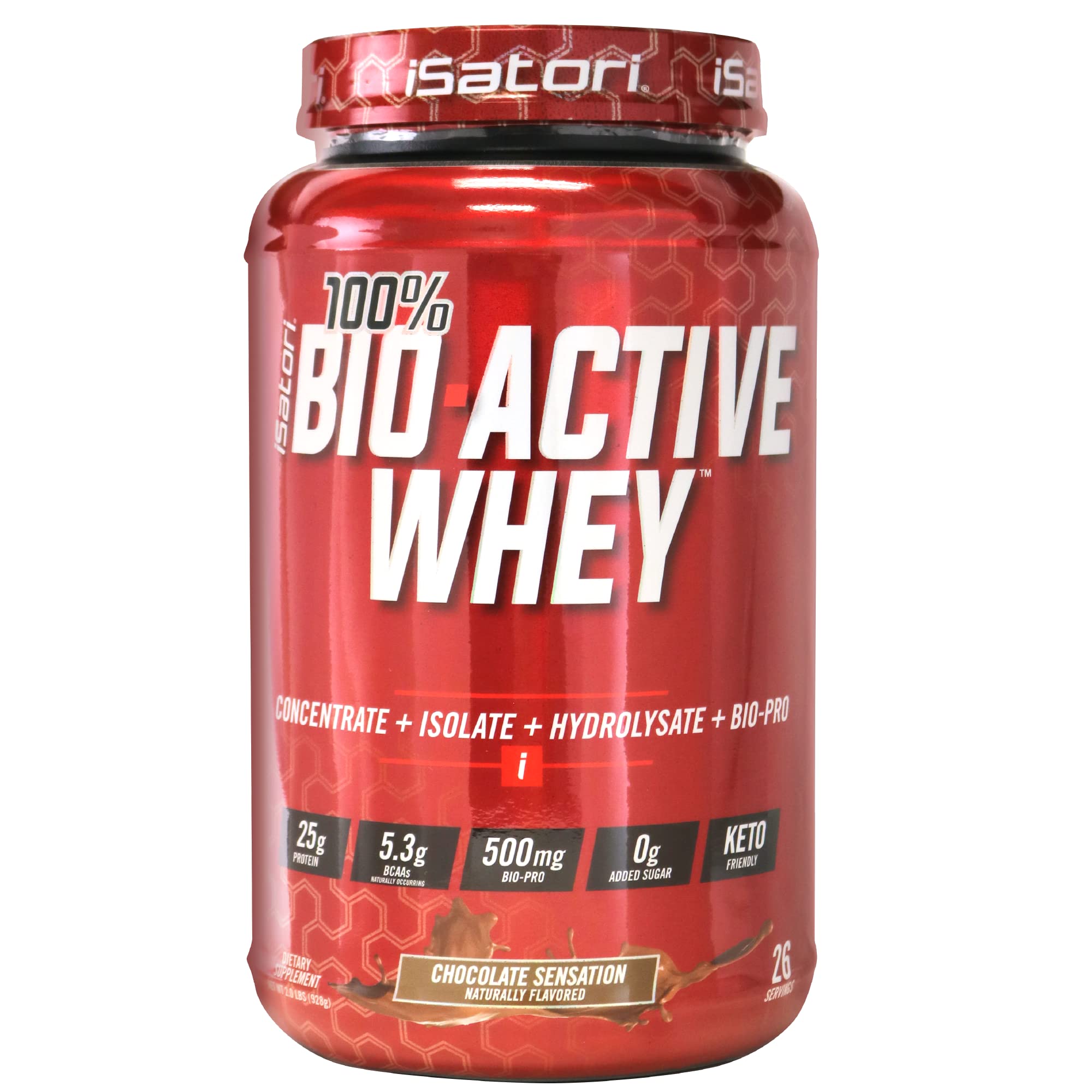 Foto 1 | Whey Protein Isatori  Chocolate 100% Bioactivo  650 G (26 Porciones) - Venta Internacional.
