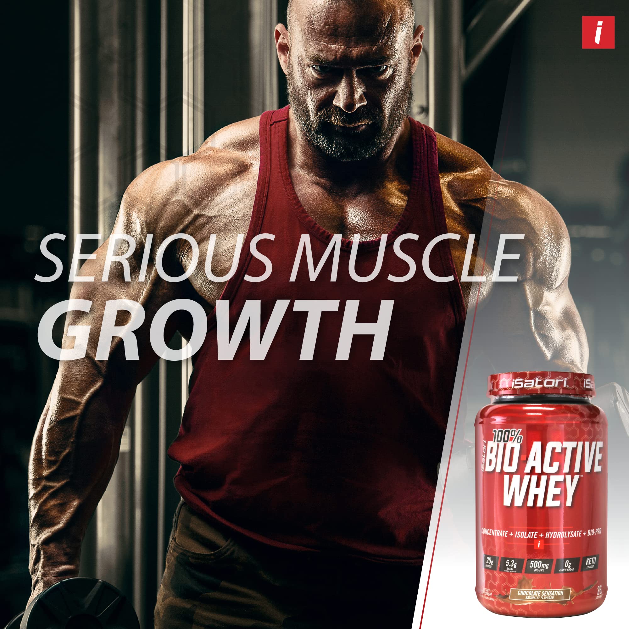 Foto 3 | Whey Protein Isatori  Chocolate 100% Bioactivo  650 G (26 Porciones) - Venta Internacional.