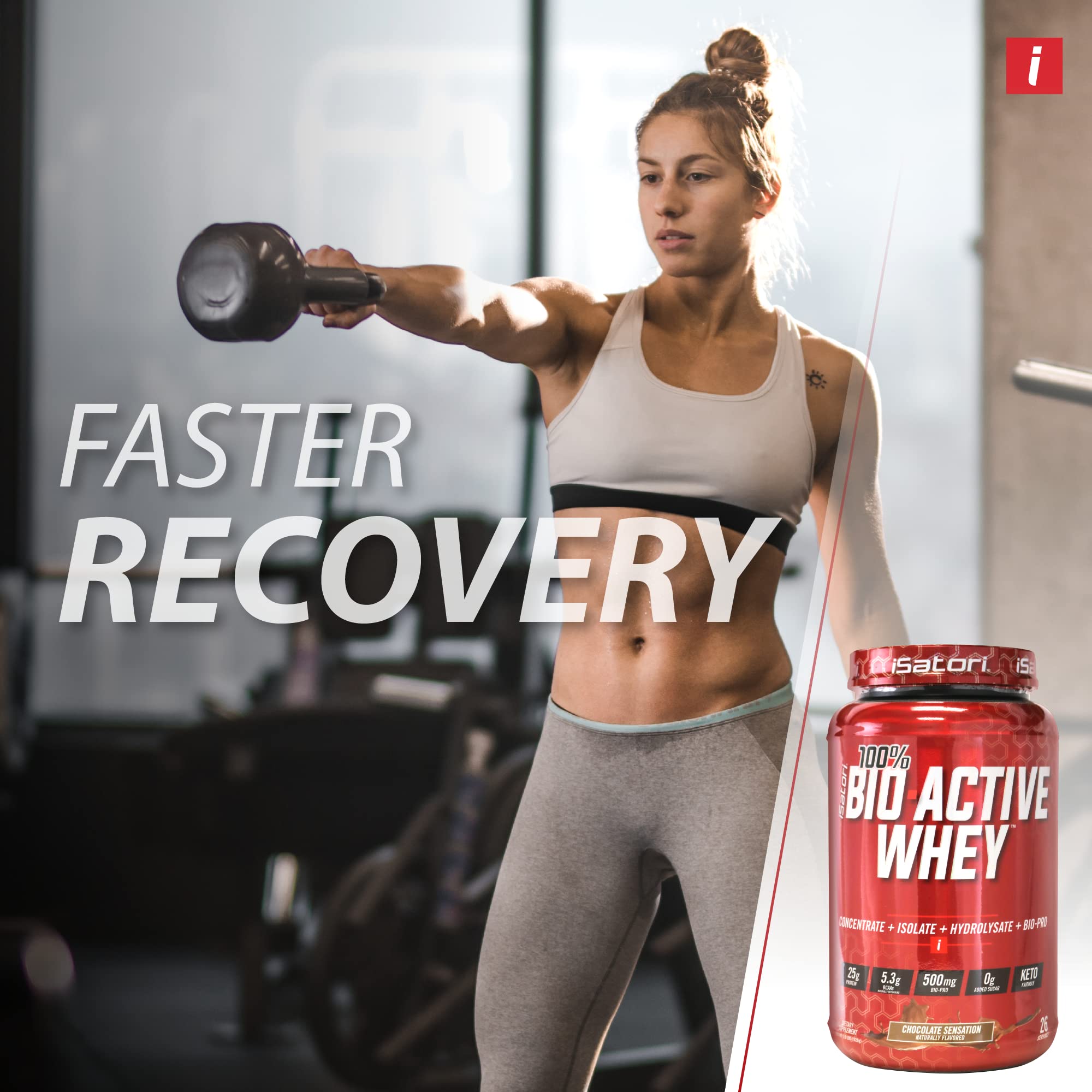 Foto 5 pulgar | Whey Protein Isatori  Chocolate 100% Bioactivo  650 G (26 Porciones) - Venta Internacional.
