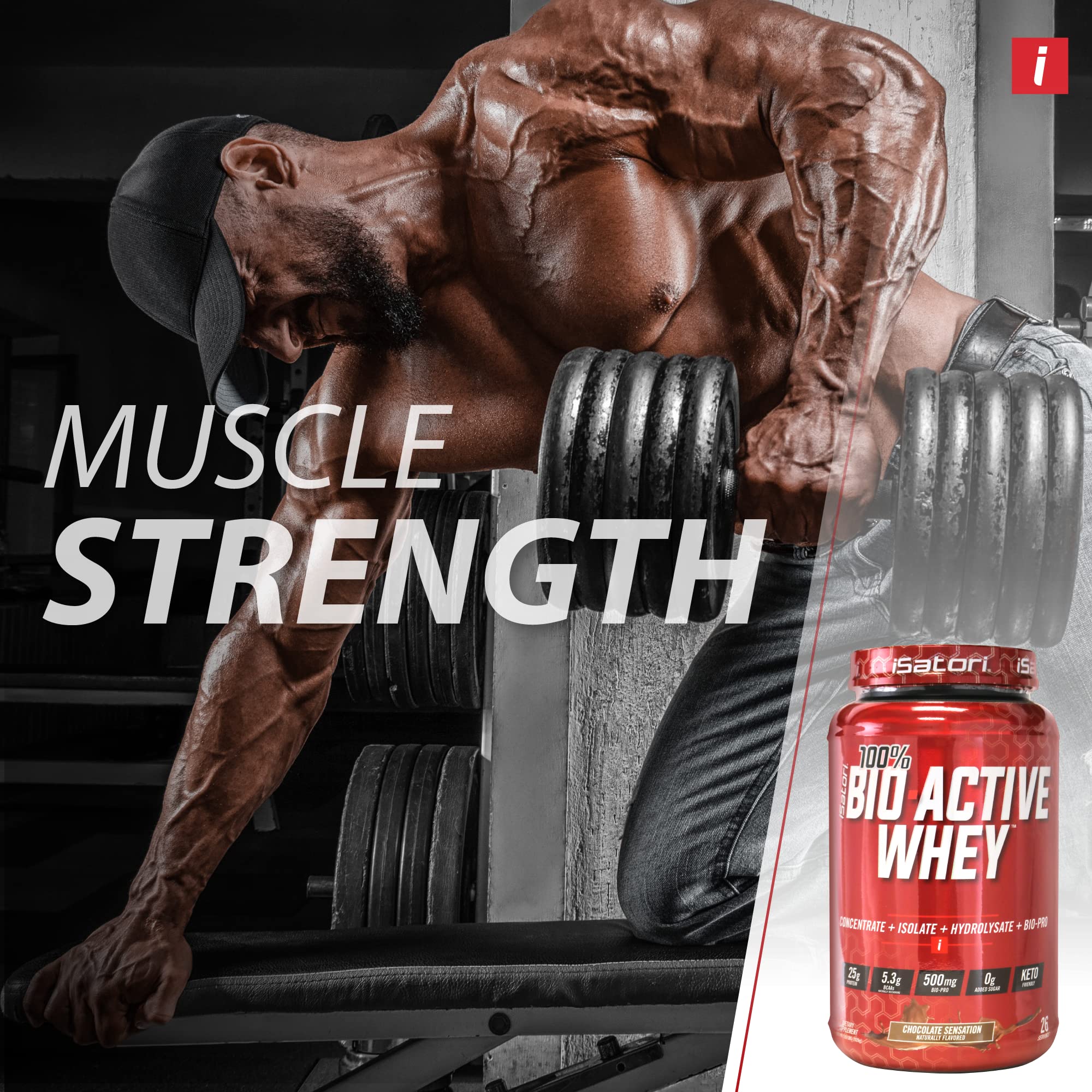 Foto 5 | Whey Protein Isatori  Chocolate 100% Bioactivo  650 G (26 Porciones) - Venta Internacional.