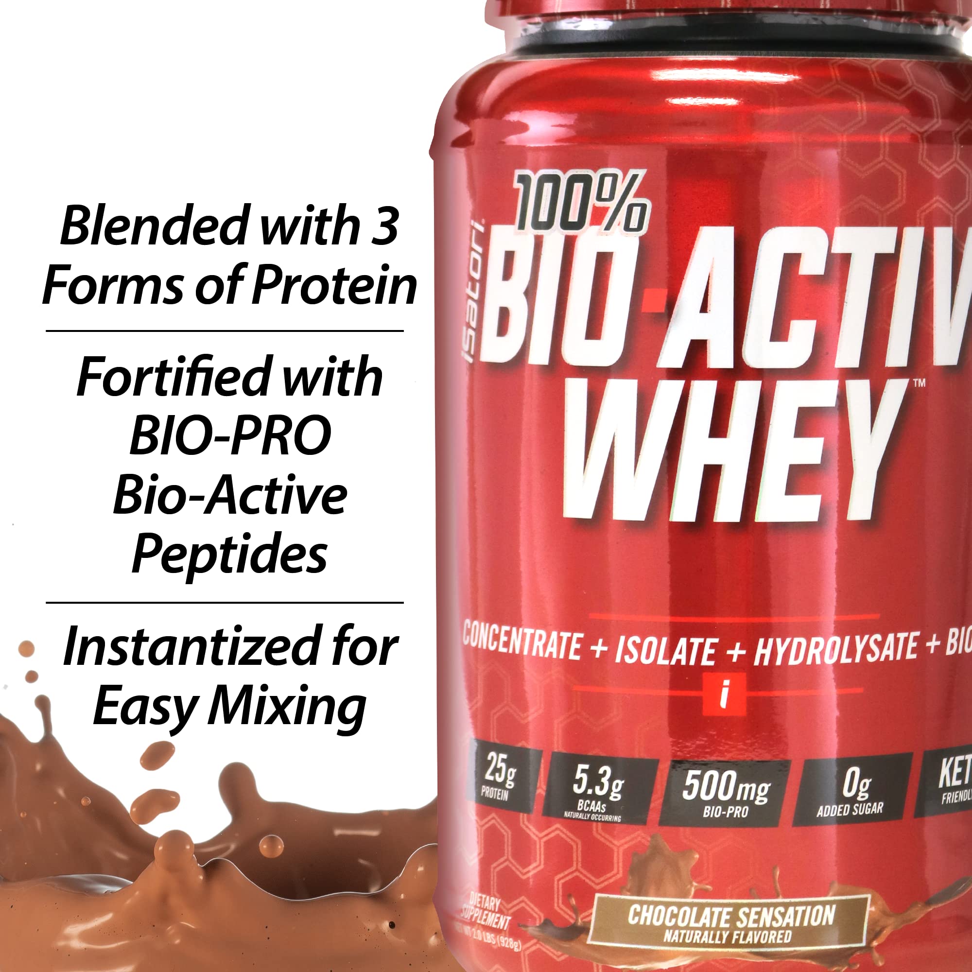 Foto 7 pulgar | Whey Protein Isatori  Chocolate 100% Bioactivo  650 G (26 Porciones) - Venta Internacional.