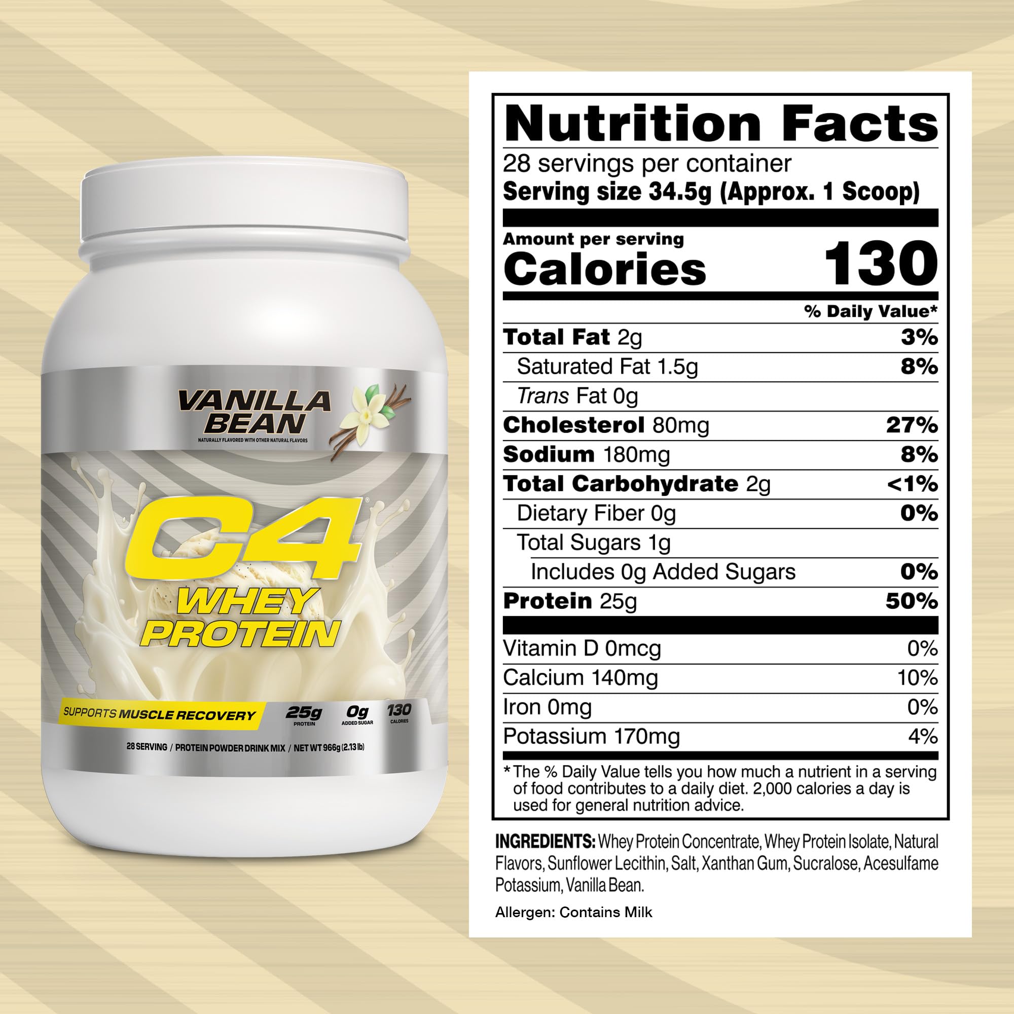 Foto 3 pulgar | Proteína De Suero De Leche En Polvo Cellucor C4  Vainilla  25 G De Proteína - Venta Internacional.