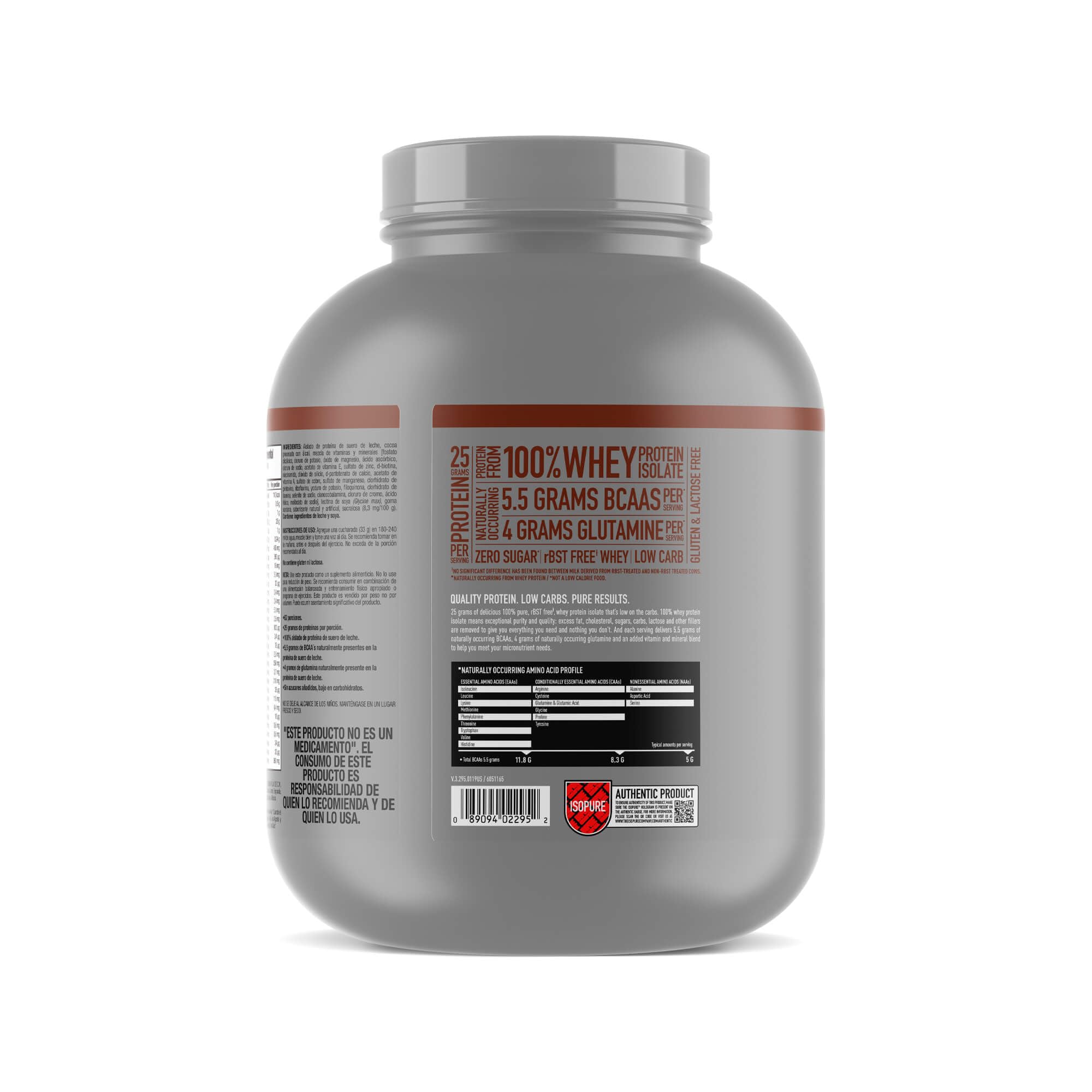 Foto 3 | Proteína En Polvo Isopure Low Carb 100% Whey Isolate 2.04 Kg - Venta Internacional.