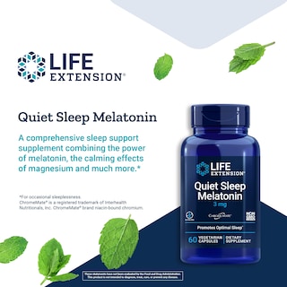 Foto 5 | Melatonina Supplement Life Extension Quiet Sleep 60 Cápsulas - Venta Internacional.