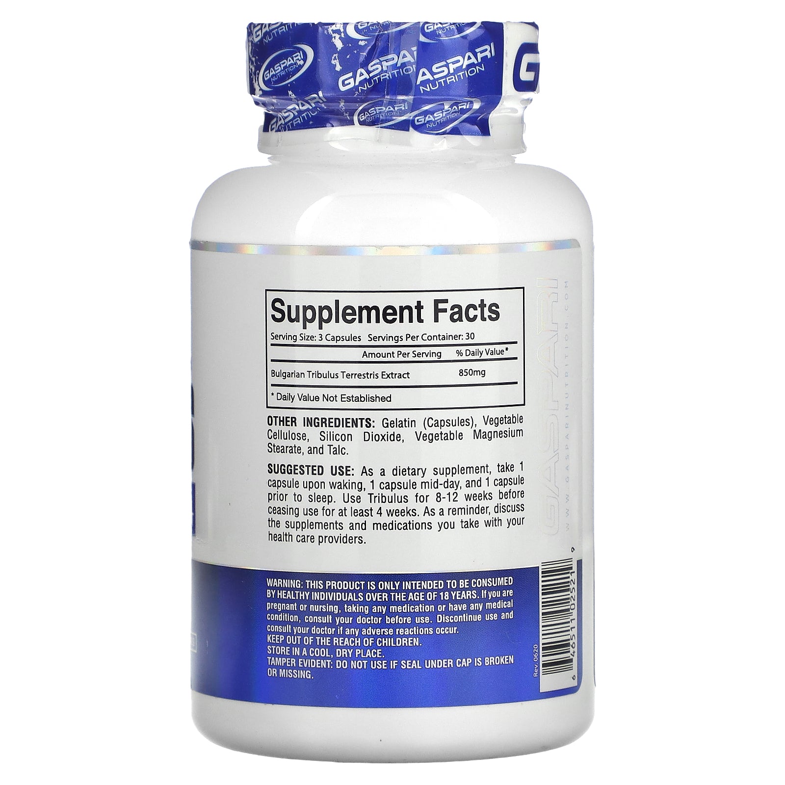 Foto 3 pulgar | Suplemento Gaspari Nutrition Tribulus 90 Cápsulas 283 Mg - Venta Internacional.
