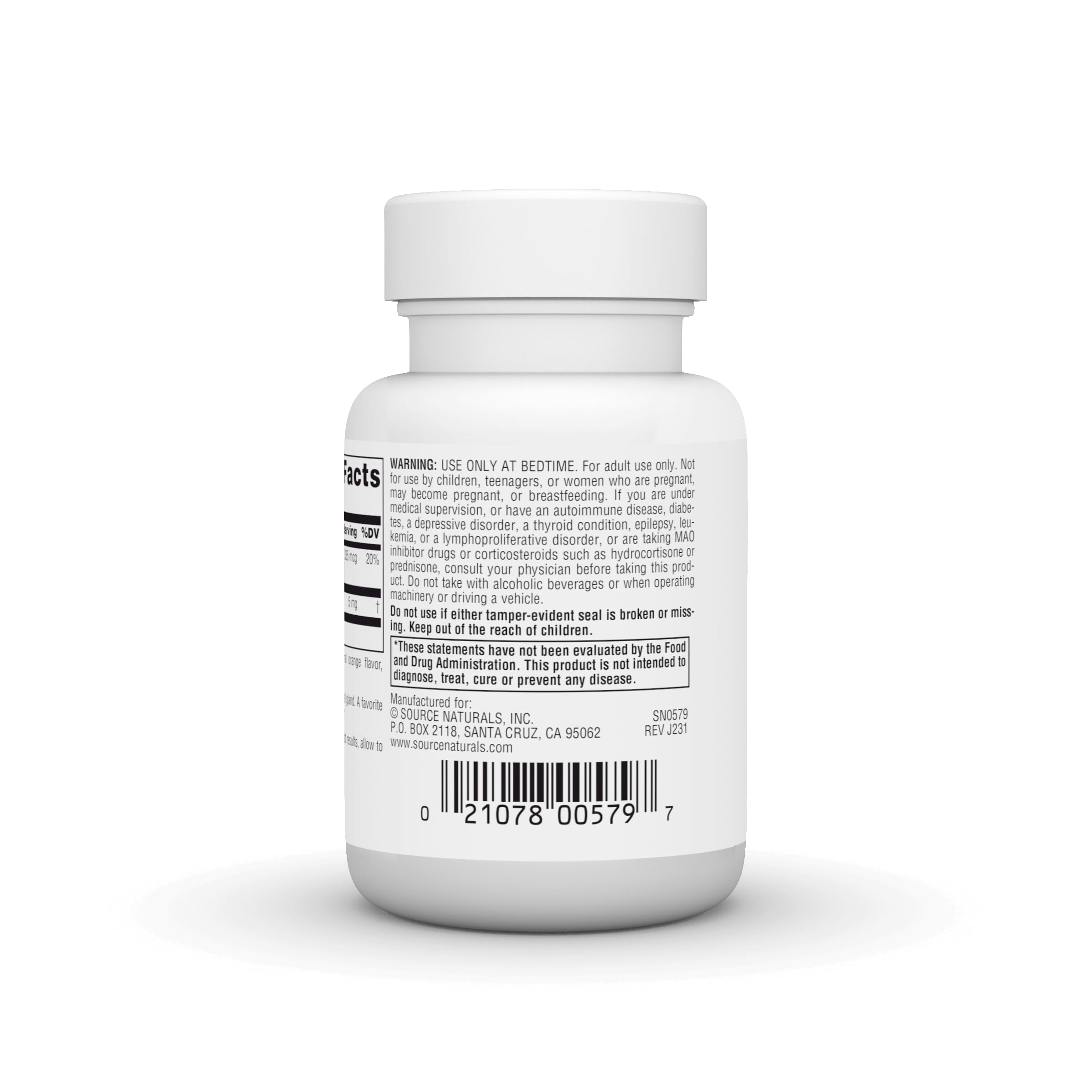 Foto 4 pulgar | Melatonina Supplement Source Naturals  5 Mg  50 Pastillas De Naranja - Venta Internacional.