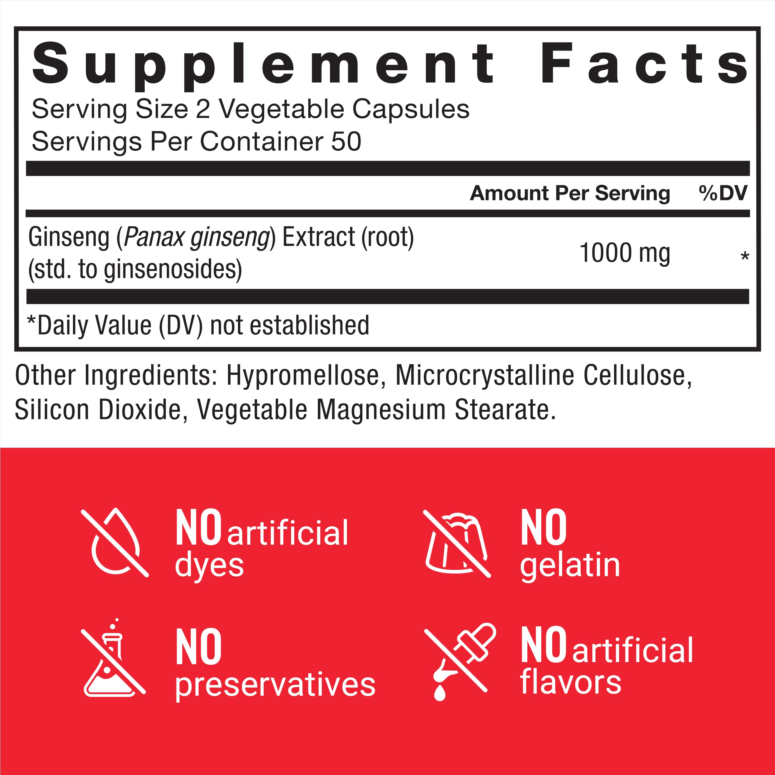 Foto 5 | Suplemento Force Factor Panax Ginseng 100 Cápsulas - Venta Internacional.