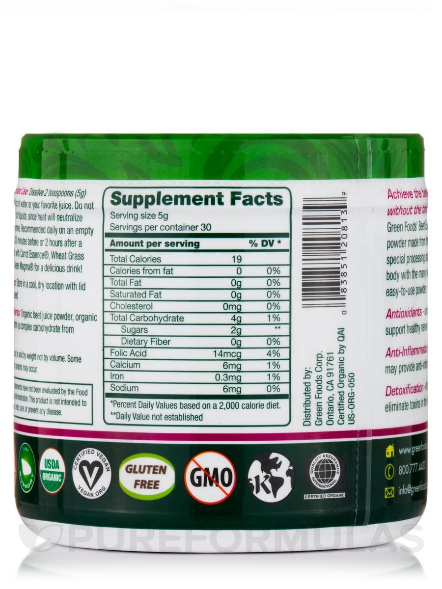 Foto 4 pulgar | Suplemento Green Foods Esencia De Remolacha Orgánica Sin Gluten  156 Ml - Venta Internacional.