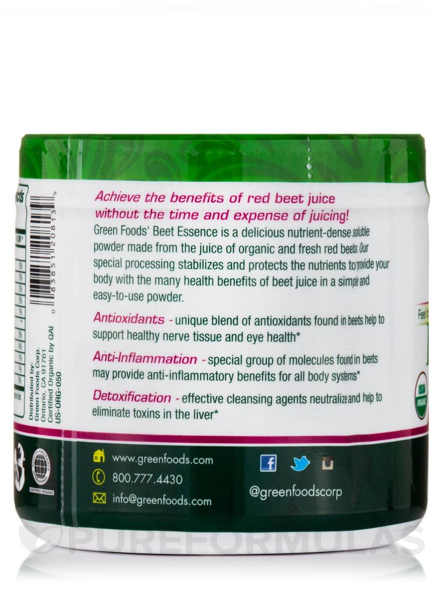 Foto 5 pulgar | Suplemento Green Foods Esencia De Remolacha Orgánica Sin Gluten  156 Ml - Venta Internacional.