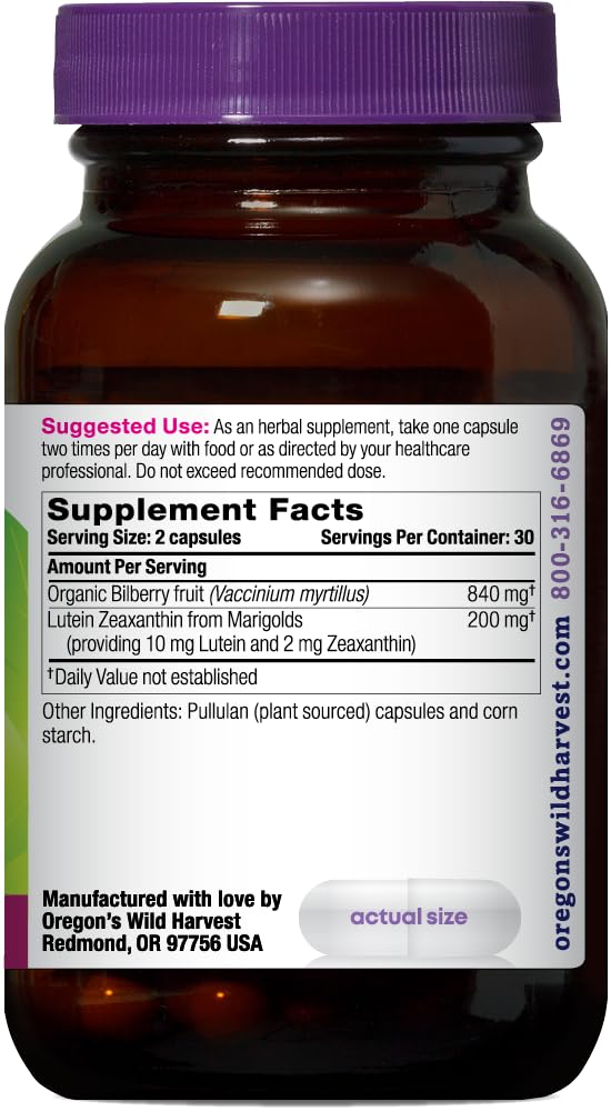 Foto 3 pulgar | Suplementos Wild Harvest Eyes Love Lutein De Oregon  60 Cápsulas - Venta Internacional.
