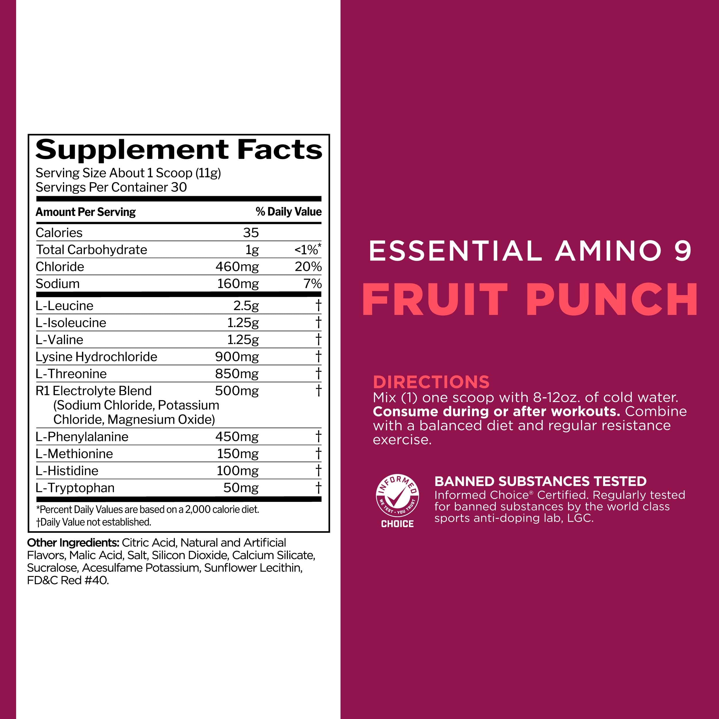 Foto 7 pulgar | Regla 1 Del Suplemento Essential Amino 9 Recovery & Hydration 30 Porciones - Venta Internacional.