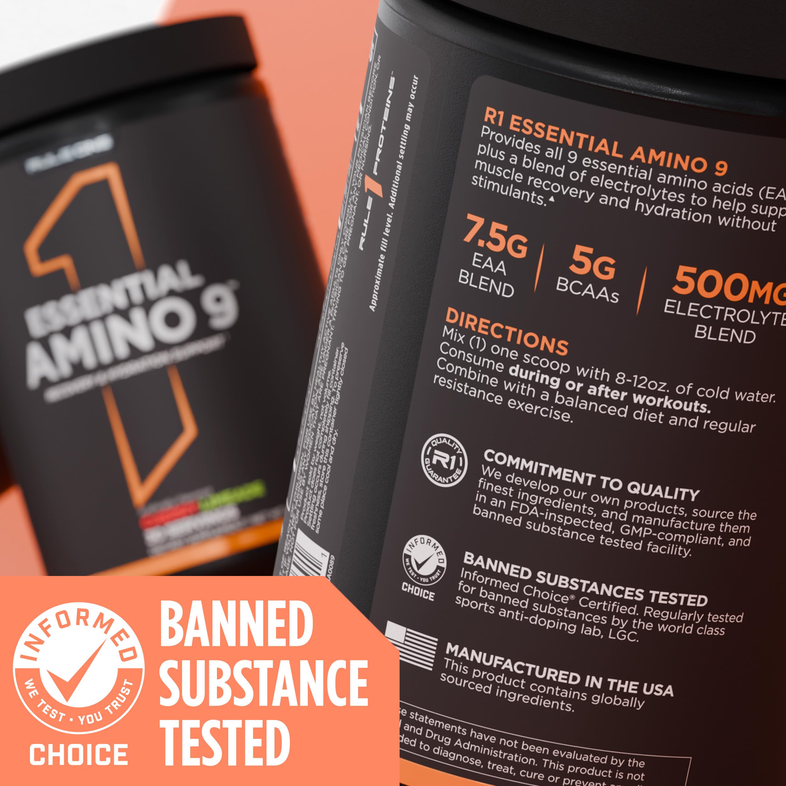 Foto 7 | Regla 1 Del Suplemento Essential Amino 9 Recovery & Hydration 30 Porciones - Venta Internacional.