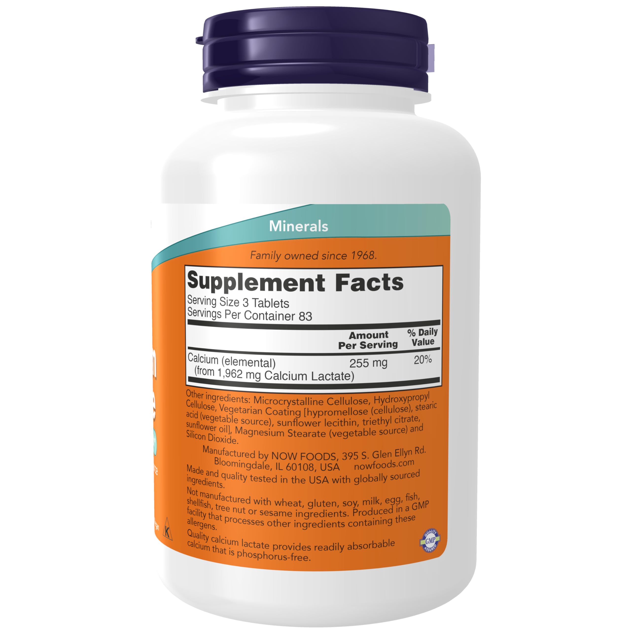 Foto 3 pulgar | Supplement Now Foods 250 Comprimidos De Lactato De Calcio - Venta Internacional.