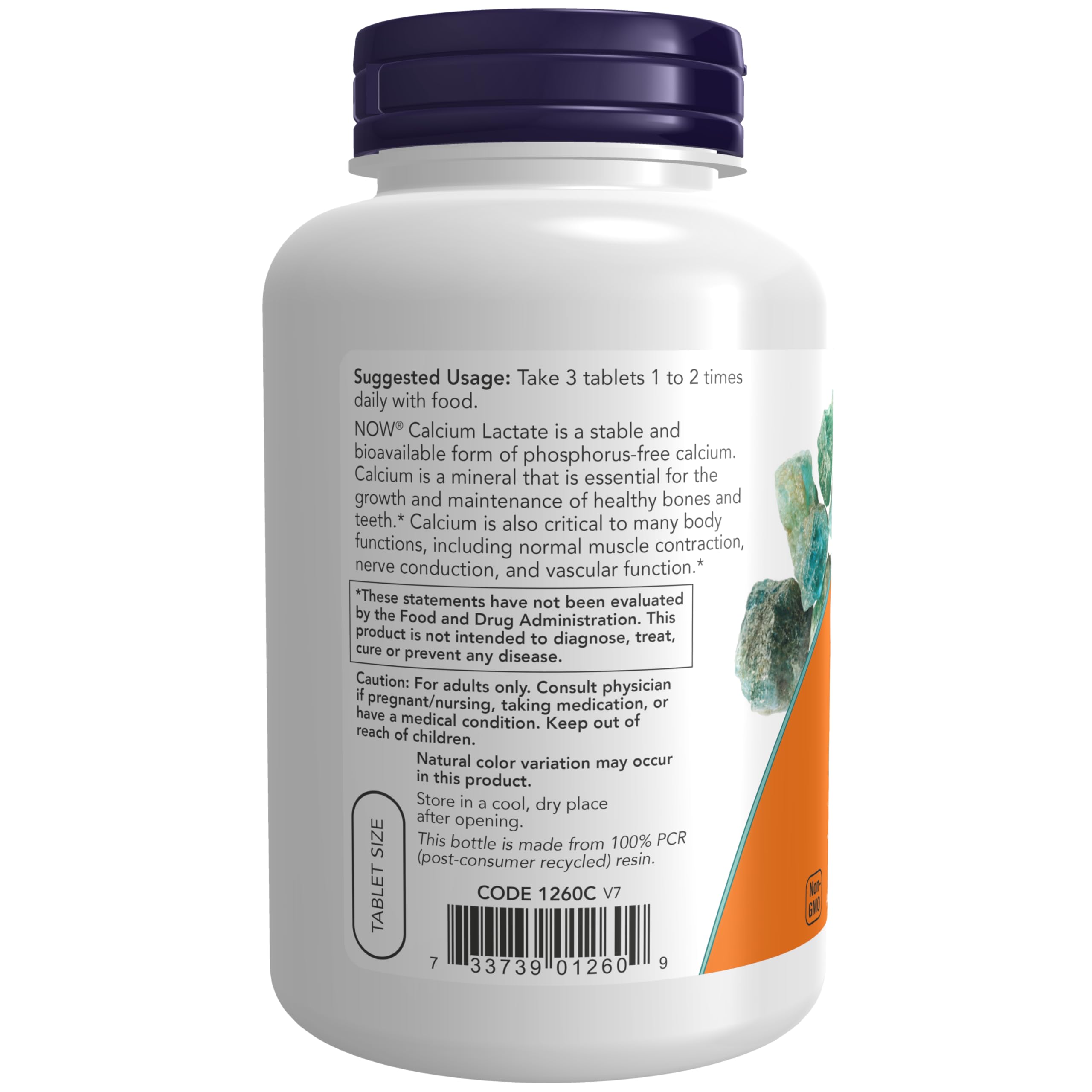 Foto 4 pulgar | Supplement Now Foods 250 Comprimidos De Lactato De Calcio - Venta Internacional.