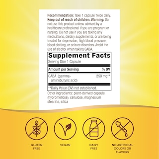 Foto 4 | Suplemento De Ácido Gamma-aminobutírico Gaba De Nature's Way 60 Cápsulas - Venta Internacional.