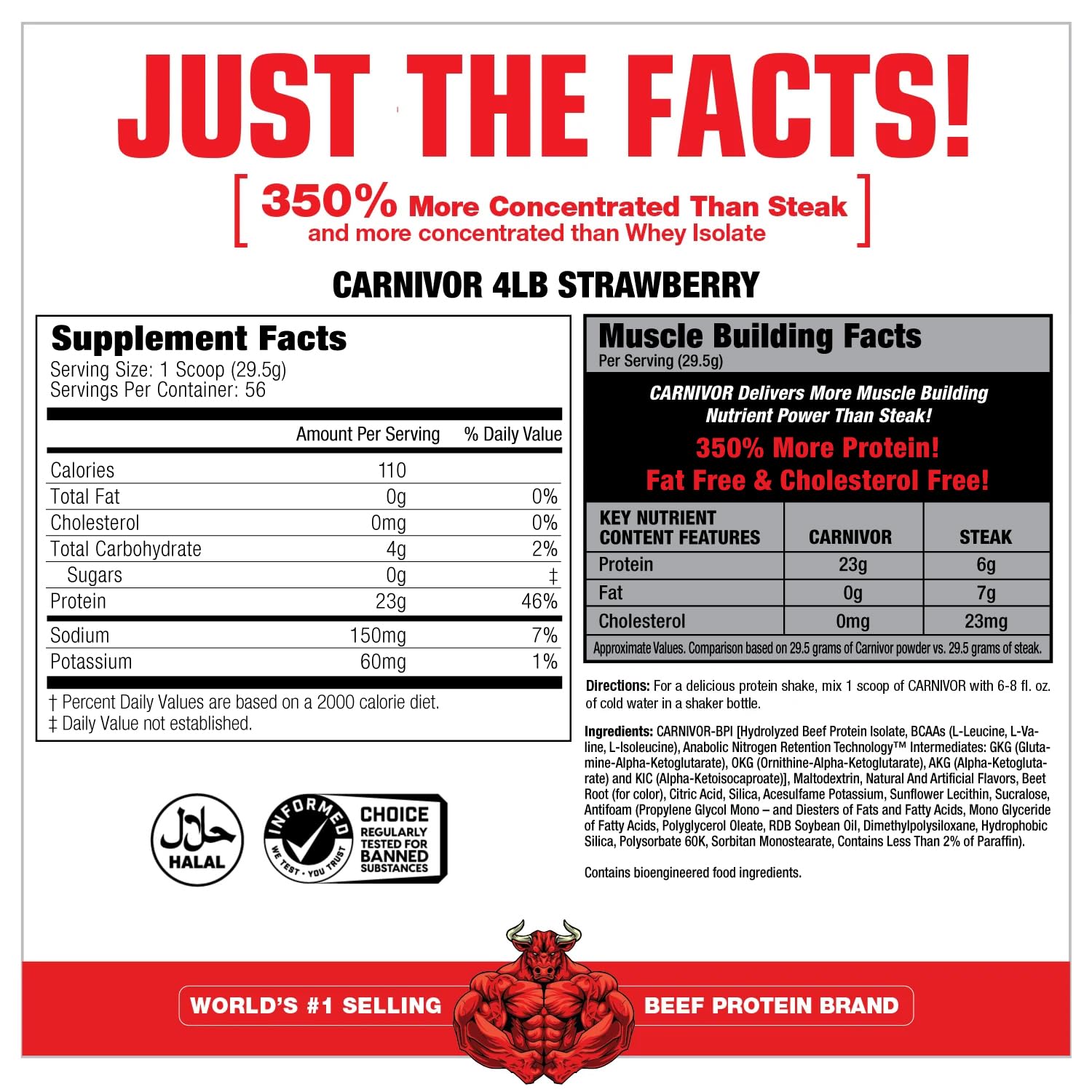 Foto 3 pulgar | Suplemento De Proteína Aislada De Ternera Musclemeds Carnivor  1 8 Kg - Venta Internacional.