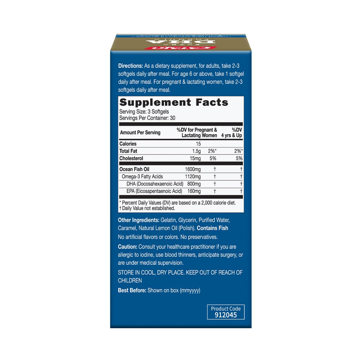 Foto 3 pulgar | Suplemento Catalo Extra Dha Formula 800 Mg Dha 90 Cápsulas Blandas - Venta Internacional.