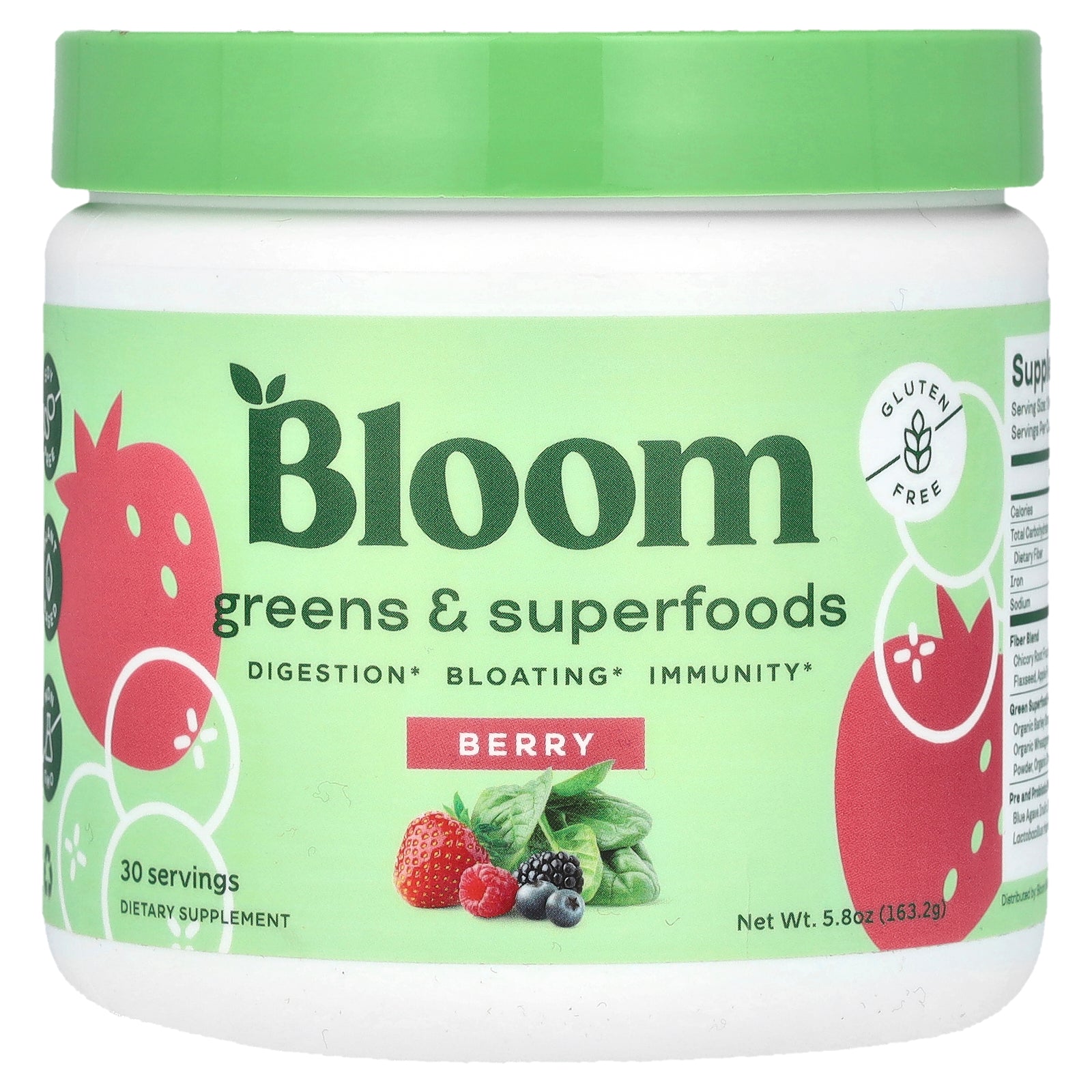 Foto 1 | Suplemento Bloom Greens & Superfoods Berry 163 2 G - Venta Internacional.