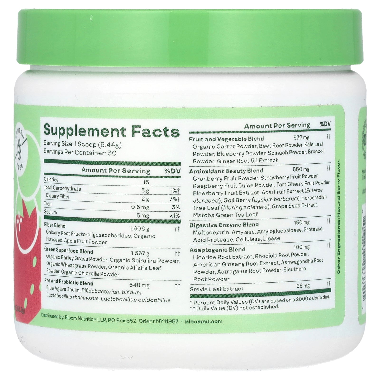 Foto 2 | Suplemento Bloom Greens & Superfoods Berry 163 2 G - Venta Internacional.