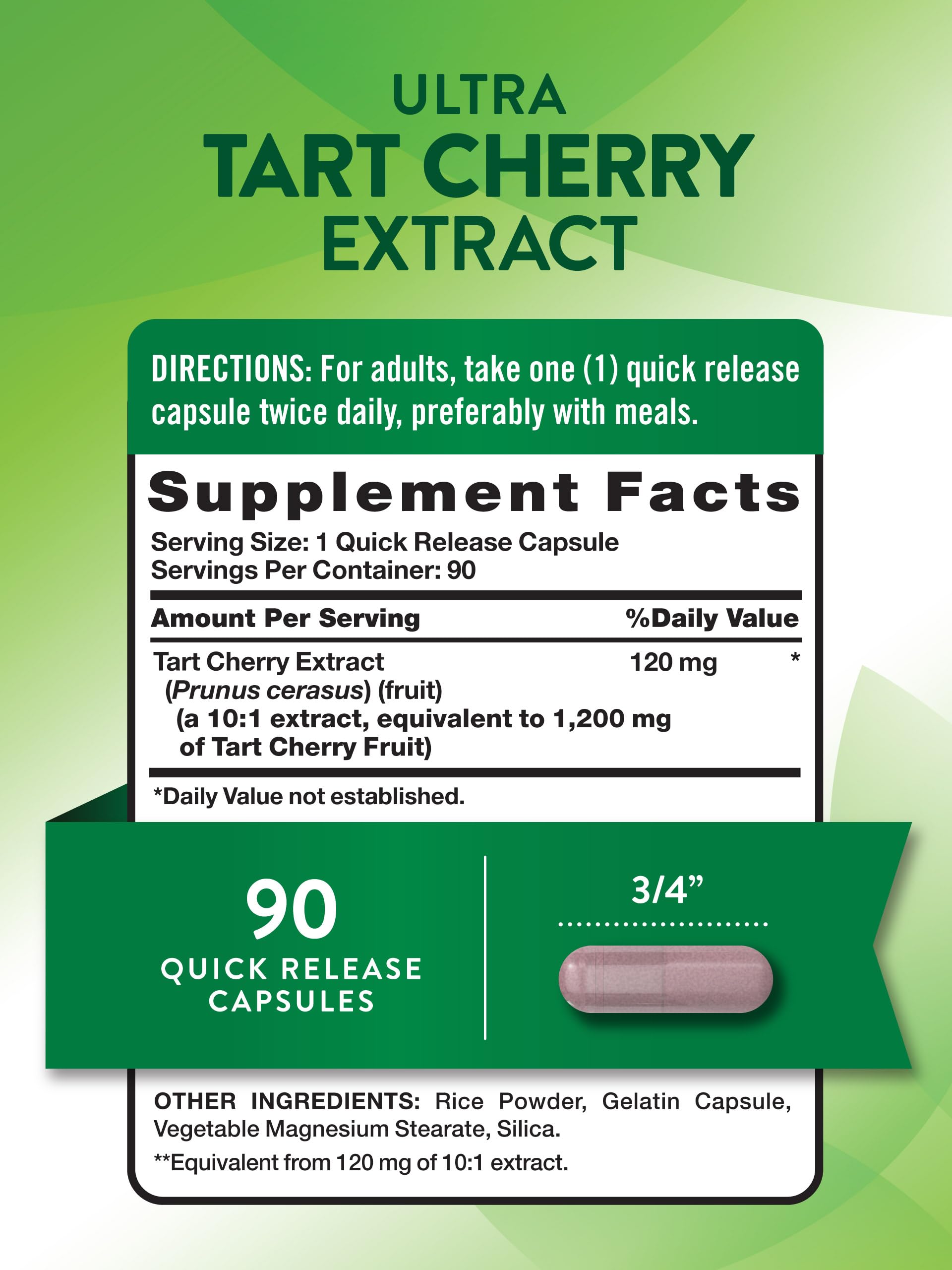 Foto 3 pulgar | Suplemento De Extracto De Cereza Ácida Nature's Truth  1200 Mg  90 Unidades - Venta Internacional.